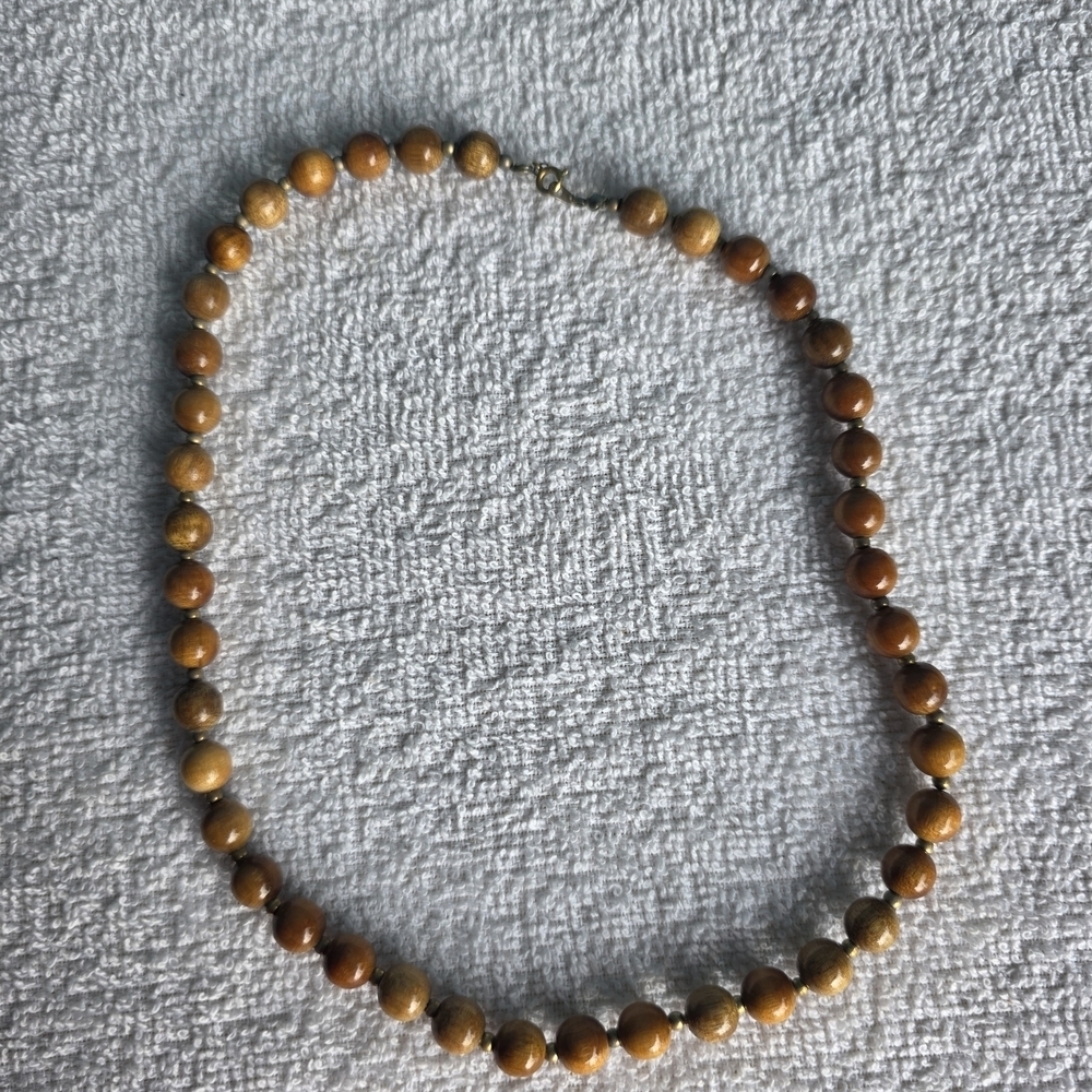 Chic Brown Beaded Necklace